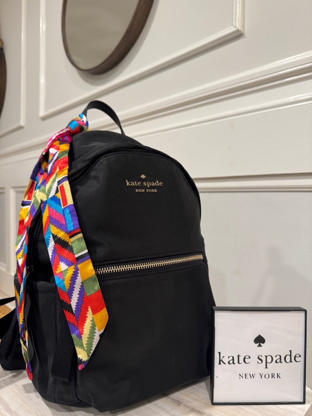 Kate Spade Bag Chelsea Black Nylon Backpack